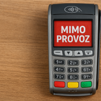 Platební terminál mimo provoz